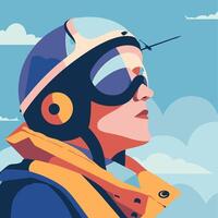 Profile Background for a Pilot vector