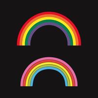 bright rainbow arcing vector