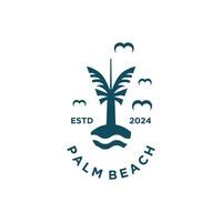 Palm logo design with creative unique concept Premium vector