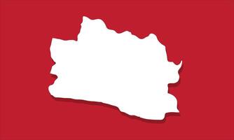 West Java silhouette map with red background vector