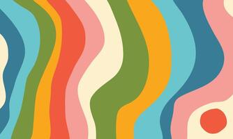 Seamless colorful wave summer abstract background vector