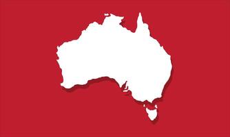 Silhouette map of the Australian Continent vector
