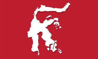 Silhouette map of Sulawesi Island, Indonesia. vector