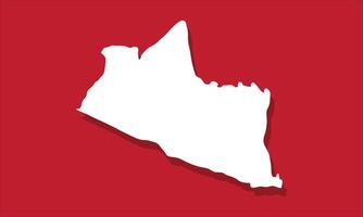 Special Region of Yogyakarta silhouette map with red background vector