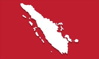Silhouette map of Sumatra Island, Indonesia vector