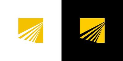Rectangle square striped icon logo line graphic business isolated vector