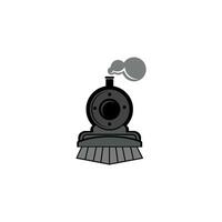 Train from Front old vintage logo steam rail railway design vector