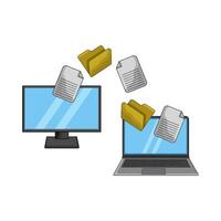 illustration of file transfer vector