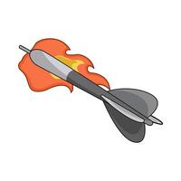 illustration of dart on fire vector