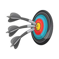 illustration of dartboard vector