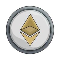 illustration of ethereum coin vector