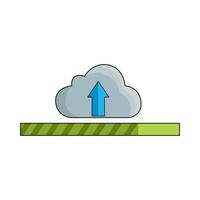 illustration of cloud upload vector