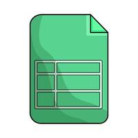 illustration of data table vector