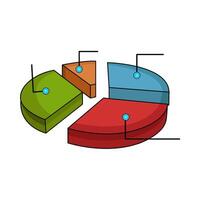 illustration of pie chart vector