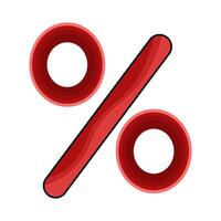 illustration of percentage vector