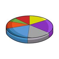 illustration of pie chart vector