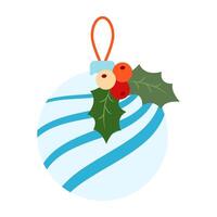 Tree decoration toy concept for Merry Christmas and New Year vector
