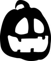 Cute and scary halloween pumpkin monster set. Holidays cartoon character in flat style collection. vector