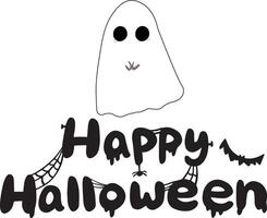 Happy halloween text banner design. vector