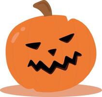 Halloween pumpkin on white background, Jack-o-Lantern on white background. Scary pumpkin. vector