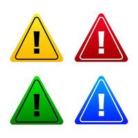 Triangle caution and warning icon. Attention caution sign. illustration vector