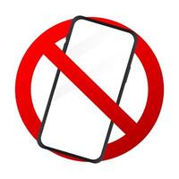 No mobile phone, no smartphone. no sign. no smartphone allowed icon. illustration. vector