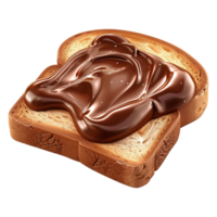 A slice of bread with chocolate spread on it png