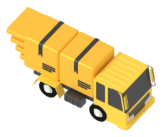 Express delivery truck isometric style png