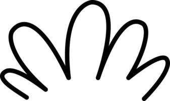 a cute grass doodle hand drawn outline image vector