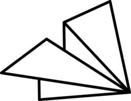 a cute paper airplane doodle hand drawn outline image vector