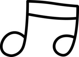 a cute beamed eighth note doodle hand drawn outline image vector