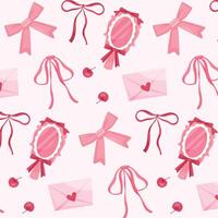 Coquette pattern in flat style vector