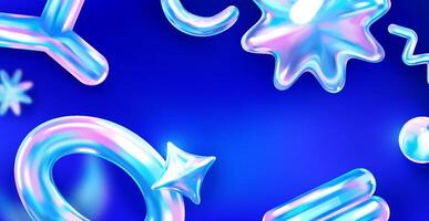 Realistic holographic style background composition vector