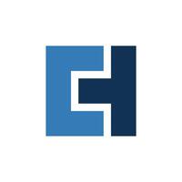 Letter C H Square Logo Template Illustration Design. vector