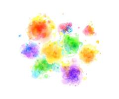 Colorful splashes in rainbow color scheme vector