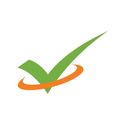 Green Check Mark Logo Template Illustration Design