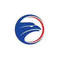 Eagle Head in Circle Shape Icon Logo Template vector
