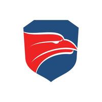 Eagle Head in Shield Shape Icon Logo Template vector