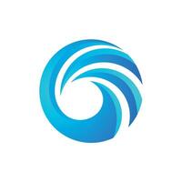 Abstract Circle Swoosh Globe Icon Logo Template vector