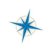Compass Rose Template Illustration Design. vector