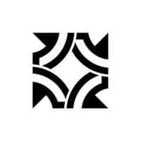 Square Celtic Ornamental Icon Logo Template vector