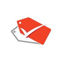 Best Price Logo Template. Hang Tag and Check Mark Icon Illustration Design vector