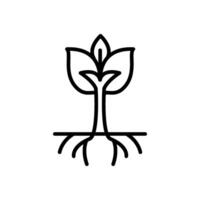 sprout icon in line style vector