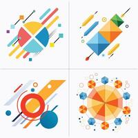 Abstract colourful Geometric design vector