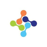 Circle Dot Particle Logo Template Illustration Design vector