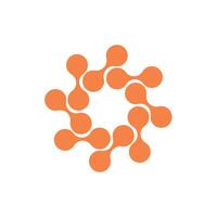 Circle Dot Particle Logo Template Illustration Design vector