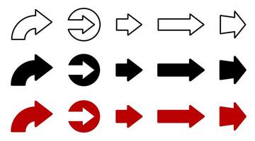 Collection of Assorted Arrow Symbols in Various Styles vector
