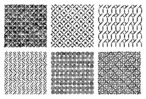 Abstract Hand-Drawn Geometric Pattern Collection vector