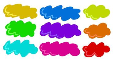 Colorful speech bubble shapes set for design vector