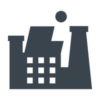 an industrial factory icon on a white background vector
